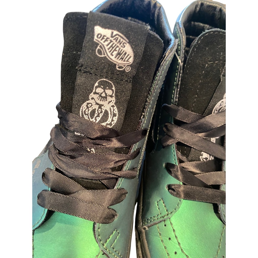 Vans‎ Harry Potter Morsmordre Green Iridescent Slytherin Sneakers Size 7 Women - Picture 6 of 12